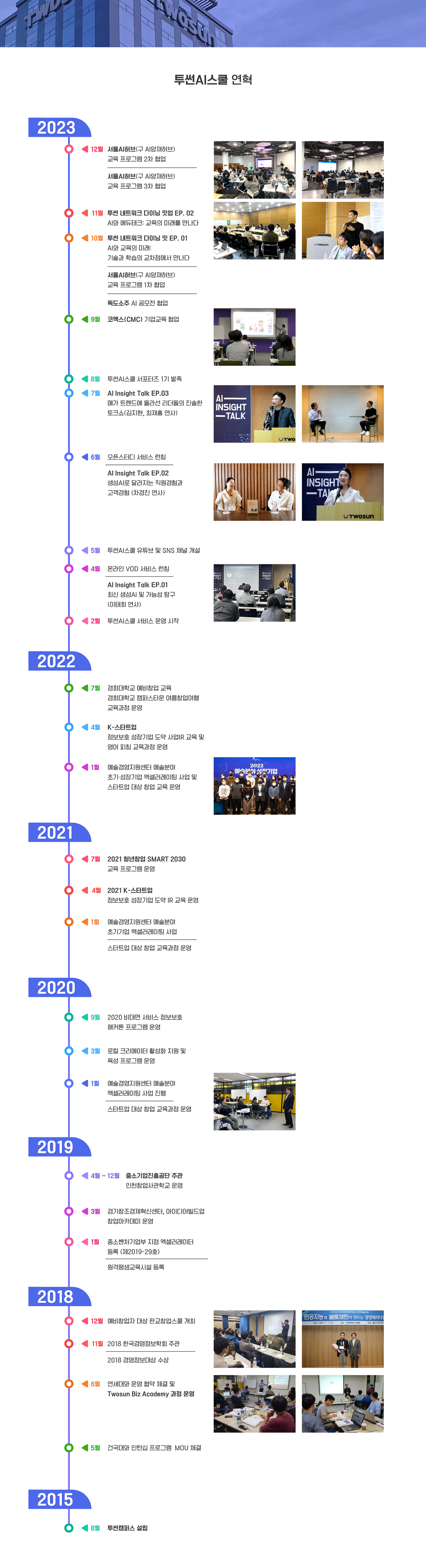 연혁 개인페이지